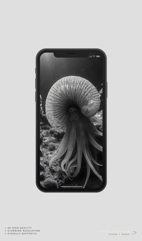 V® Digital Phone Wallpaper Cephalopod - 4K Download 3 Pack V®