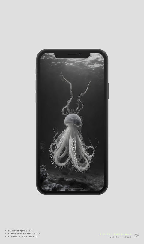 V® Digital Phone Wallpaper Cephalopod + Crinoid - 4K Download 6 Pack V®