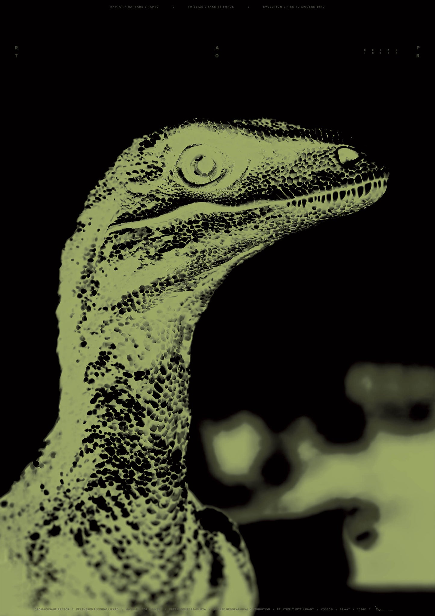 Print: Graphic Raptor Dinosaur