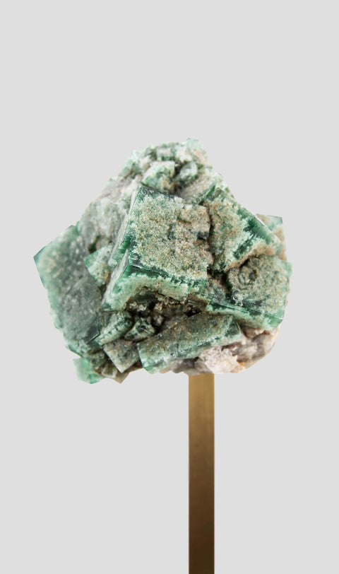 VERDE British Isometric Fluorite Gemstone mineral on stand 2