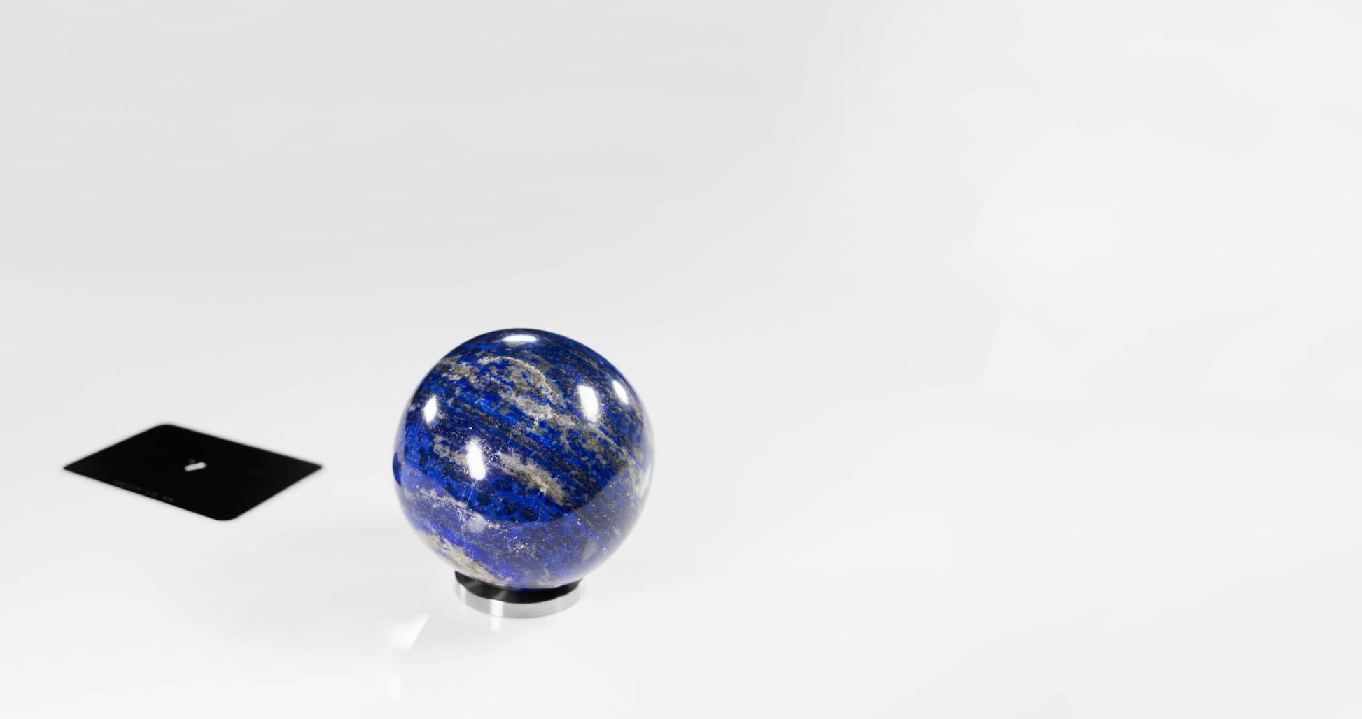 museum quality blue lapis lazuli mineral sphere 75mm