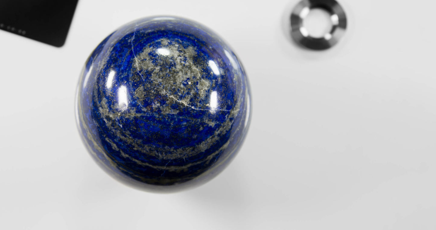 museum quality blue lapis lazuli mineral sphere 110mm