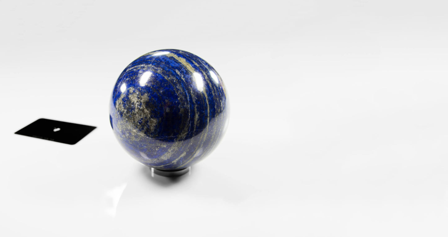 museum quality blue lapis lazuli mineral sphere 110mm