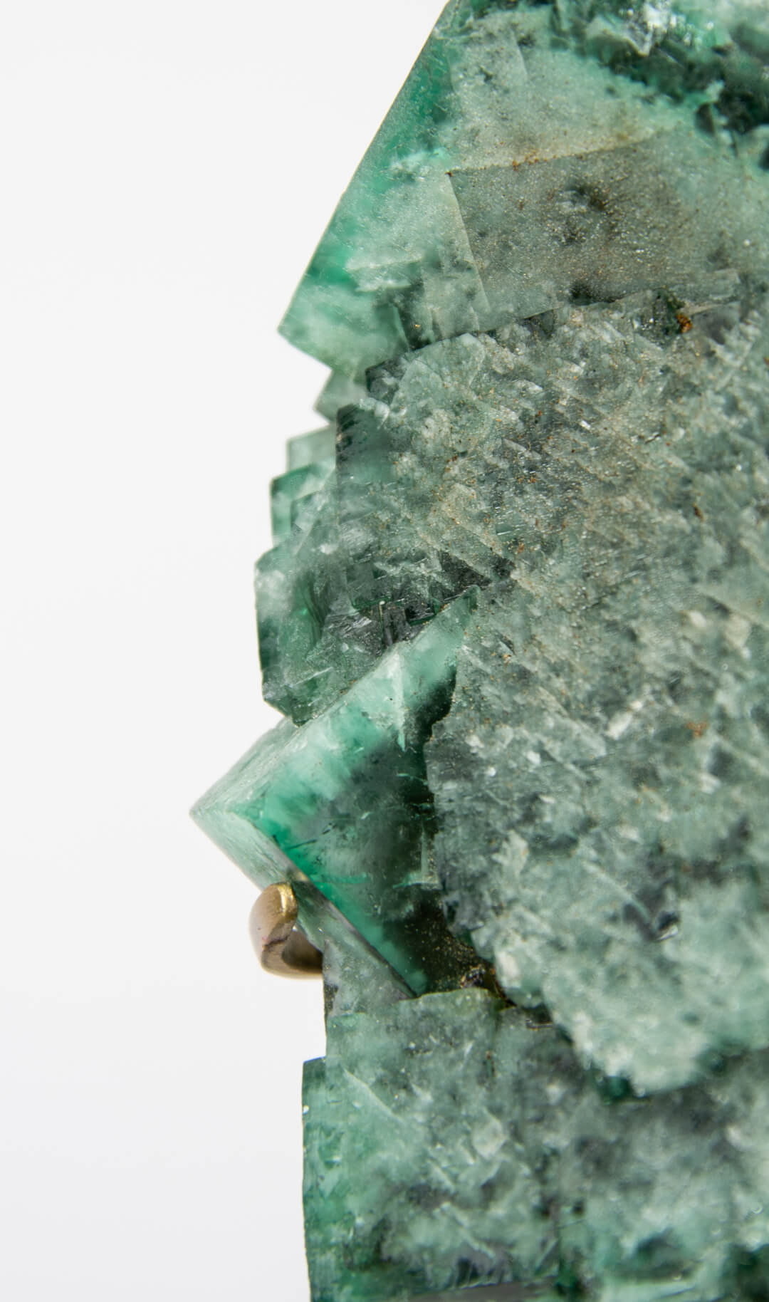 VERDE British Isometric Fluorite Gemstones in Brass Stand 9