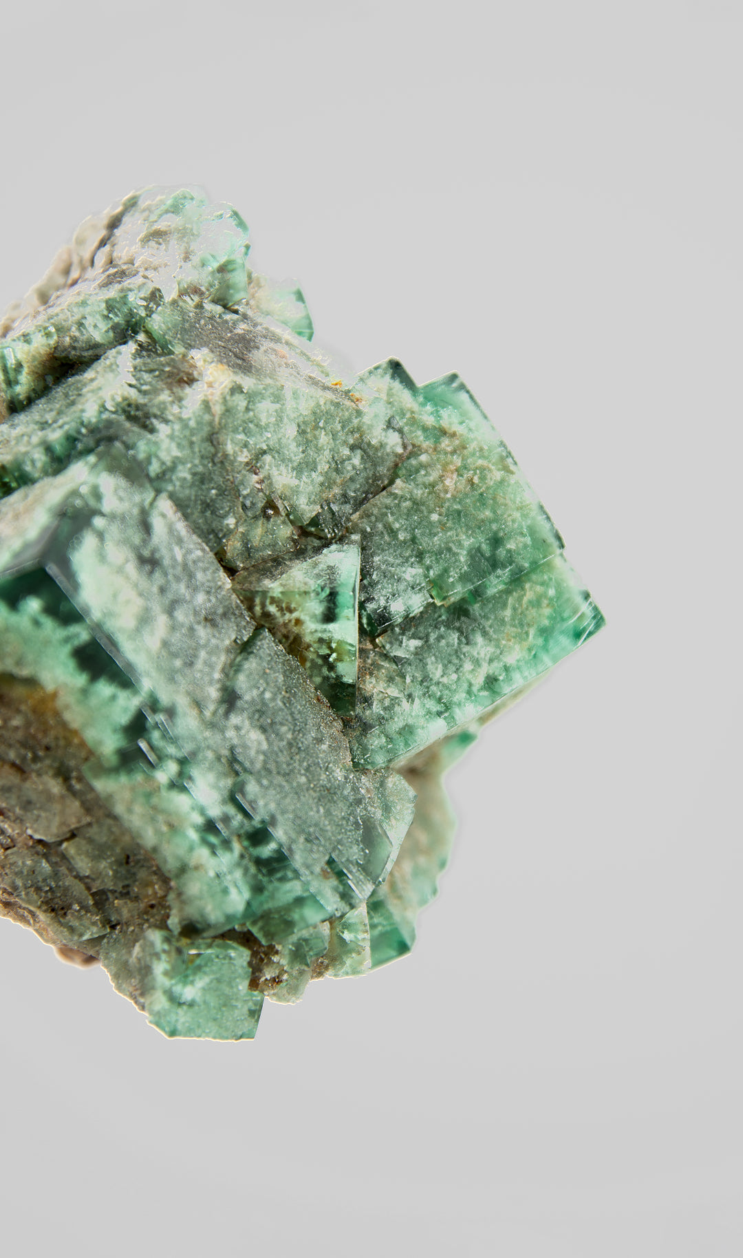 VERDE British Isometric Fluorite Gemstone mineral on stand 7