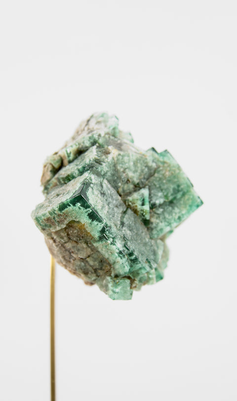 VERDE British Isometric Fluorite Gemstone mineral on stand 6