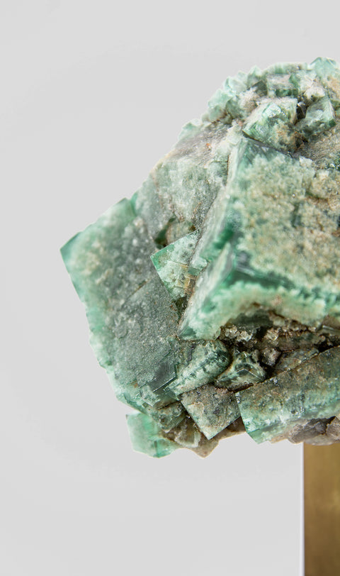 VERDE British Isometric Fluorite Gemstone mineral on stand 4